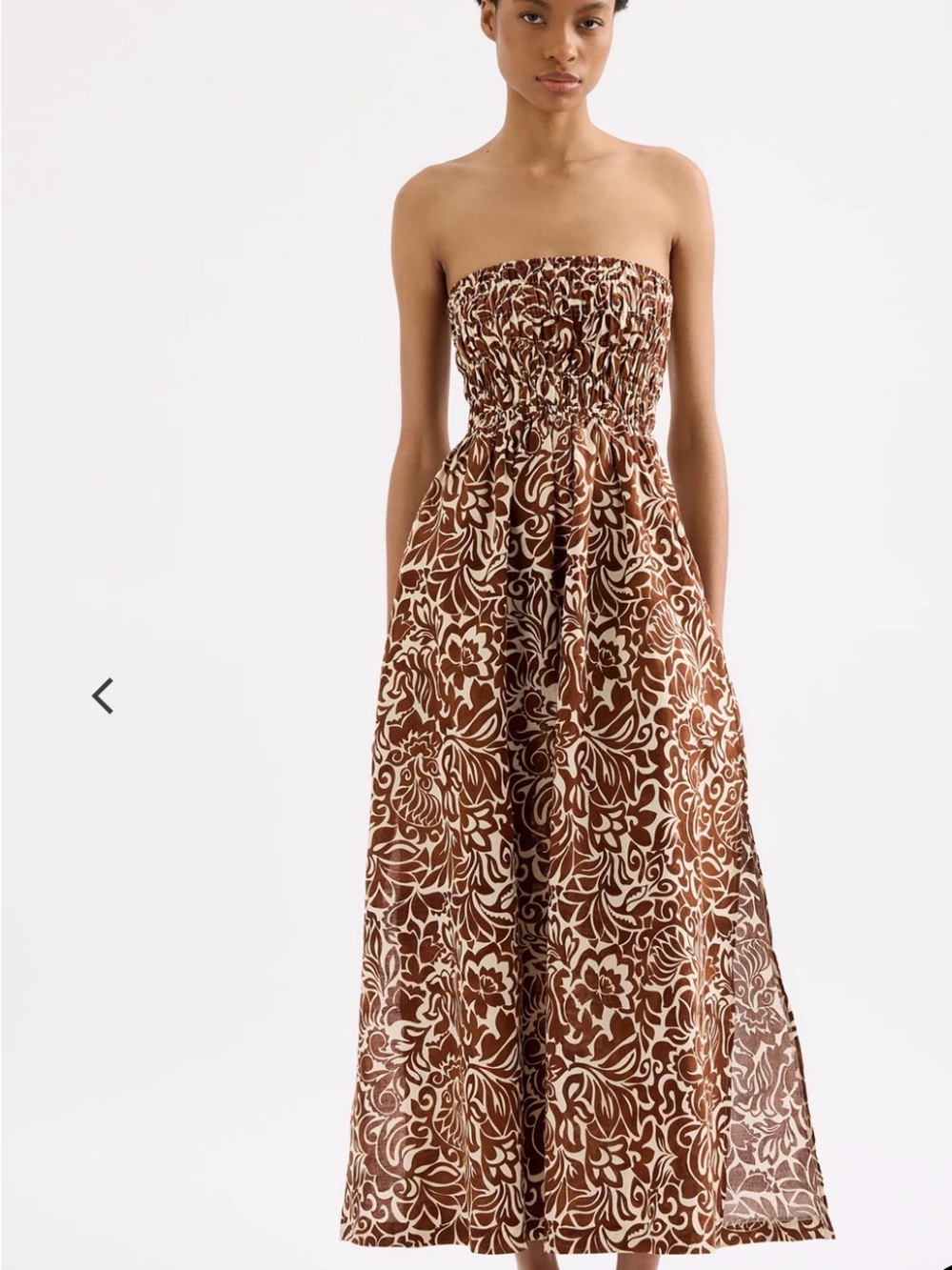 Nude Lucy Florense Shirred Maxi Dress